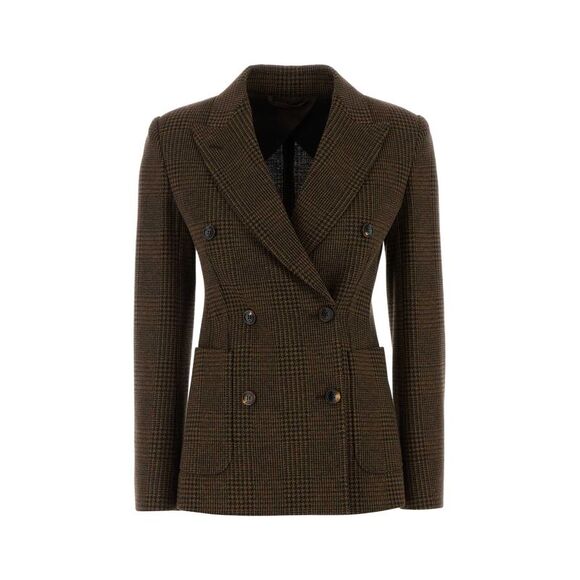 Max Mara Women Embroidered Cotton Blend Zulma Blazer